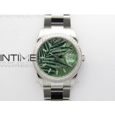 BP공장 롤렉스 데이저스트 36 스틸 그린팜다이얼 다이아몬드베젤 오이스터브레이슬릿 DateJust 36 SS 126234 BP 1:1 Best Edition New Green Dial on Oyster Bracelet