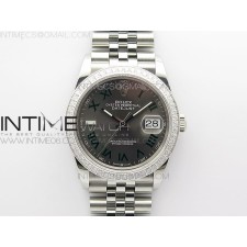 BP공장 롤렉스 데이저스트 36 스틸 슬레이트로만다이얼 다이아몬드베젤 쥬빌레브레이슬릿 DateJust 36 SS 126284 BP 1:1 Best Edition New Blue Dial on Jubilee Bracelet