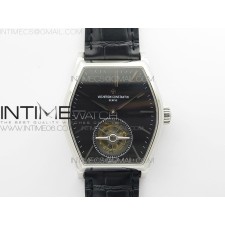 VCR공장 바쉐론콘스탄틴 말테 투어빌론 스틸 블랙다이얼 가죽스트랩 Malte Tourbillon SS VCR Best Edition Black Dial on Black Croco Leather Strap