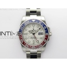 BP공장 롤렉스 GMT마스터2 펩시 화이트운석다이얼 오이스터브레이슬릿 GMT-Master II 116719 BLNR Red/Blue Ceramic 904L BP 1:1 Best Edition White Dial On VR3285 (Correct Hand Stack)