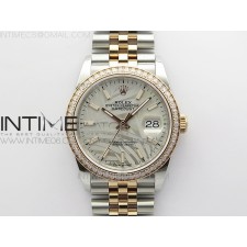 BP공장 롤렉스 데이저스트 36 로즈골드콤비 다이아몬드베젤 실버팜다이얼 쥬빌레브레이슬릿 DateJust 36 SS/RG 126281 BP 1:1 Best Edition Silver/Gray Dial on Jubilee Bracelet