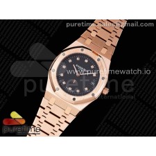 BF공장 오데마피게 로얄오크 15206 로즈골드금통 블랙다이얼 다이아몬드인덱스 브레이슬릿 Royal Oak 39mm 15207 RG BF Best Edition Black Dial on RG Bracelet A2121