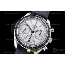 HR공장 오메가 스피드마스터 레이싱 크로노그래프 화이트다이얼 러버스트랩 Speedmaster Racing Chrono 40mm SS/RU Wht HRF C3330