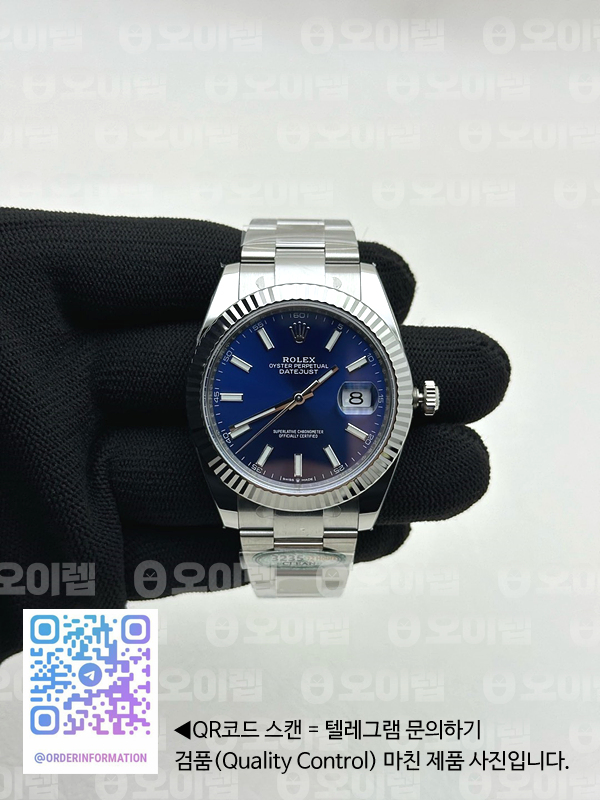 CLEAN공장 롤렉스 데이저스트 41 스틸 블루다이얼 플루티드베젤오이스터브레이슬릿 클린공장 DateJust 41 126334 Clean 1:1 Best Edition 904L Steel Blue Stick Dial on Oyster Bracelet SA3235 클린