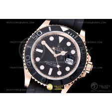 EW공장 롤렉스 요트마스터 40 로즈골드금통 블랙다이얼 러버스트랩 YachtMaster 126655 40mm RG/RU Blk EWF A3235