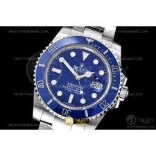 GM공장 V2 롤렉스 서브마리너 40 스틸 블루다이얼 스머프 브레이슬릿 Submariner 116619LB 904L SS/SS Blue GMF V2 VR3135