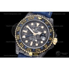 OM공장 롤렉스 GMT마스터2 카본케이스 옐로우블루커스텀 직물스트랩 GMT Master II GMT Electro FC/NY CAR OMF A3186 CHS