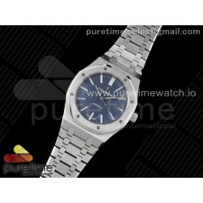 APS공장 오데마피게 로얄오크 15400 스틸 블루다이얼 브레이슬릿 Royal Oak 41mm 15400 SS APSF 1:1 Best Edition Blue Textured Dial on SS Bracelet A3120 Super Clone