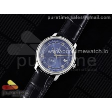 TWS공장 오메가 드 빌 스틸 블루다이얼 실버인덱스 가죽스트랩 De Ville SS TWF 1:1 Best Edition Blue Dial on Black Leather Strap MIYOTA 9015