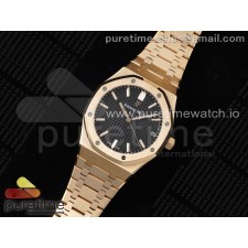 ZF공장 오데마피게 로얄오크 15500 로즈골드금통 블랙다이얼 브레이슬릿 Royal Oak 41mm 15500 RG ZF 1:1 Best Edition Black Textured Dial on RG Bracelet A4302 V2