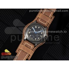 HW공장 파네라이 PAM779 PVD블랙케이스 블랙다이얼 가죽분트스트랩 PAM779 Luminor California PVD HWF 1:1 Best Edition on Brown Leather Strap A6497