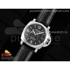 TT공장 파네라이 PAM1312 스틸 블랙다이얼 가죽스트랩 PAM1312 W TTF 1:1 Best Edition on Black Leather Strap P9010