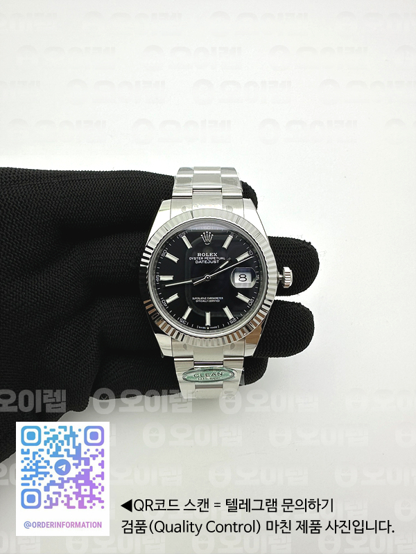CLEAN공장 롤렉스 데이저스트 41 스틸 블랙다이얼 오이스터브레이슬릿 클린공장 DJ2 41mm Oys Flt 904L SS/SS Blk/Stk Clean VR3235