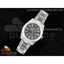 WF공장 롤렉스 데이저스트 41 스틸 그레이다이얼 플루티드베젤 오이스터브레이슬릿 다크로듐 DateJust 41 126334 WF 1:1 Best Edition 904L Steel Gray Stick Dial on Oyster Bracelet VR3235