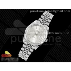 NTF공장 롤렉스 데이저스트 41 스틸 실버다이얼 플루티드베젤 쥬빌레브레이슬릿 DateJust 41 126334 NTF 1:1 Best Edition 904L Steel Silver Stick Dial on Jubilee Bracelet VR3235