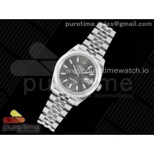 NTF공장 롤렉스 데이저스트 41 스틸 그레이다이얼 플루티드베젤 쥬빌레브레이슬릿 다크로듐 DateJust 41 126334 NTF 1:1 Best Edition 904L Steel Gray Stick Dial on Jubilee Bracelet VR3235