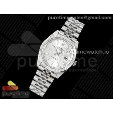 ZF공장 롤렉스 데이저스트 41 스틸 실버다이얼 플루티드베젤 쥬빌레브레이슬릿 DateJust 41 126334 ZF 1:1 Best Edition 904L Steel Silver Dial Stick Marker on Jubilee Bracelet A2824