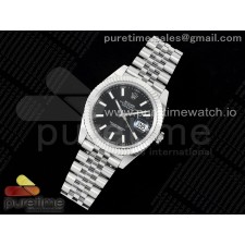 ZF공장 롤렉스 데이저스트 41 스틸 블랙다이얼 플루티드베젤 쥬빌레브레이슬릿 DateJust 41 126334 ZF 1:1 Best Edition 904L Steel Black Dial Stick Marker on Jubilee Bracelet A2824