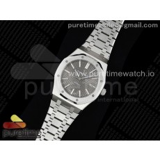 RSF공장 오데마피게 로얄오크 15400 스틸 그레이다이얼 브레이슬릿 Royal Oak 41mm 15400 SS RSF 1:1 Best Edition Gray Textured Dial on SS Bracelet A3120 Super Clone