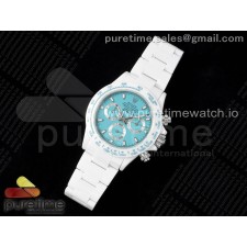 AET공장 롤렉스 세라믹 데이토나 AET 리몰드 커스텀 티파니블루다이얼 브레이슬릿 Daytona AET White Ceramic Case and Bracelet Tiffany Blue Dial SA4130