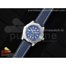 TF공장 브라이틀링 어벤져 43 스틸 블루다이얼 나일론스트랩 Avenger Automatic 43mm SS TF 1:1 Best Edition Blue Dial on Blue Nylon Strap A2824