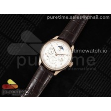 QF공장 IWC 포르투기저 퍼페츄얼캘린더 5033 로즈골드금통 화이트다이얼 가죽스트랩 Portugieser Perpetual Calendar RG 5033 QF Best Edition White Dial on Brown Leather Strap A52610