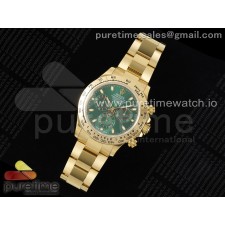 WF공장 롤렉스 데이토나 옐로우골드금통 그린다이얼 브레이슬릿 헐크 Daytona 116508 WF Best Edition Green Dial on YG Bracelet A7750