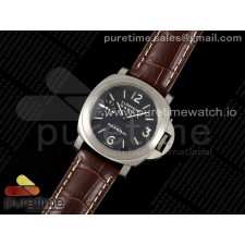 HW공장 파네라이 PAM177 티타늄 블랙샌드위치다이얼 가죽스트랩 PAM177 Titanium HWF 1:1 Best Edition on Brown Leather Strap Strap A6497