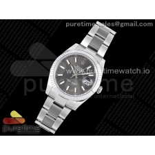 VS공장 롤렉스 데이저스트 41 스틸 그레이다이얼 플루티드베젤 오이스터브레이슬릿 다크로듐 DateJust 41 126334 904L SS VSF 1:1 Best Edition Gray Dial on Oyster Bracelet VS3235