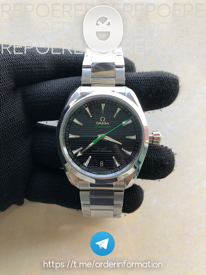 VS공장 오메가 씨마스터 아쿠아테라 150m 스틸 블랙다이얼 그린핸즈 브레이슬릿 41mm 골프에디션 Aqua Terra 150M Master Chronometers VSF 1:1 Best Edition Black Dial Green Hand on SS Bracelet A8900 Super Clone