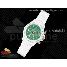 AET공장 롤렉스 풀세라믹 커스텀 데이토나 그린 Daytona AET White Ceramic Case and Bracelet Green Dial SA4130