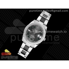 NTF공장 롤렉스 데이저스트 41 스틸 슬레이트로만다이얼 플루티드베젤 오이스터브레이슬릿 DateJust 41 126334 NTF 1:1 Best Edition 904L Steel Gray Dial Green Roman on Oyster Bracelet VR3235