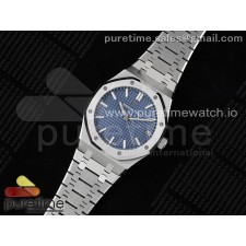 APS공장 오데마피게 로얄오크 15500 스틸 블루다이얼 브레이슬릿 Royal Oak 41mm 15500 SS APSF 1:1 Best Edition Blue Textured Dial on SS Bracelet SA4302 Super Clone