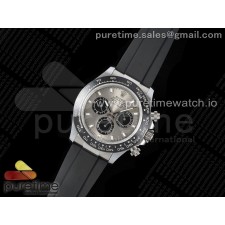 QF공장 롤렉스 세라믹 데이토나 스틸 그레이팬더다이얼 러버스트랩 Daytona 116519 QF 1:1 Best Edition Gray Dial on Oysterflex Strap SH4130 V3 (Gain Weight)