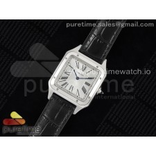 F1공장 까르띠에 산토스 뒤몽 31.4 스틸 실버다이얼 블랙가죽스트랩 Santos Dumont 31.4mm IWSF Best Edition Silver Dial on Black Leather Strap Quartz