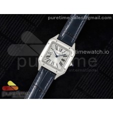 F1공장 까르띠에 산토스 뒤몽 미디움 27.5 스틸 실버다이얼 네이비가죽스트랩 Santos Dumont 27.5mm IWSF Best Edition Silver Dial on Blue Leather Strap Quartz