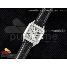 F1공장 까르띠에 산토스 뒤몽 미디움 27.5 스틸 실버다이얼 블랙가죽스트랩 Santos Dumont 27.5mm IWSF Best Edition Silver Dial on Black Leather Strap Quartz