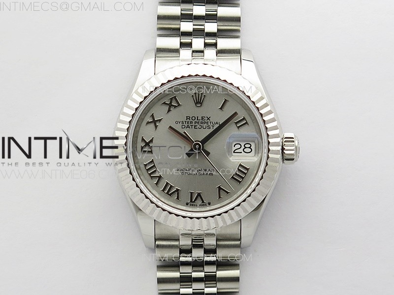 APS공장 롤렉스 레이디 데이저스트 28 스틸 실버로만다이얼 플루티드베젤 쥬빌레브레이슬릿 Datejust 28mm 279179 SS APSF Best Edition Silver Dial Roman Markers on SS Jubilee Bracelet NH05