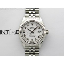 APS공장 롤렉스 레이디 데이저스트 28 스틸  화이트로만다이얼 플루티드베젤 쥬빌레브레이슬릿 Datejust 28mm 279179 SS APSF Best Edition White Dial Roman Markers on SS Jubilee Bracelet NH05