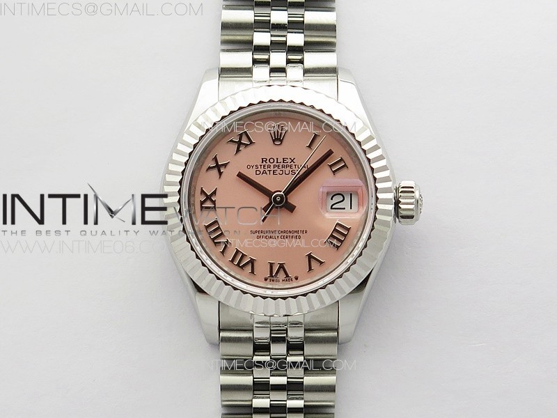 APS공장 롤렉스 레이디 데이저스트 28 스틸 핑크로만다이얼 플루티드베젤 쥬빌레브레이슬릿 Datejust 28mm 279179 SS APSF Best Edition Pink Dial Roman Markers on SS Jubilee Bracelet NH05