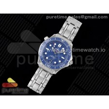 ZF공장 오메가 씨마스터 다이버 300M 스틸 블루다이얼 브레이슬릿 Seamaster Diver 300M ZF 1:1 Best Edition Blue Ceramic Blue Dial on SS Bracelet A8800