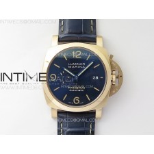 VS공장 파네라이 PAM1114 로즈골드금통 블루다이얼 블루핸즈 가죽스트랩 Pre Order PAM1114  RG VSF 1:1 Best Edition Blue Dial on Blue Leather Strap P.9010 Super Clone SB공장