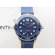 ZF공장 오메가 씨마스터 다이버 300M 스틸 블루다이얼 러버스트랩 Seamaster Diver 300M ZF 1:1 Best Edition Blue Ceramic Blue Dial on Blue Rubber Strap A8800