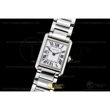 K11공장 까르띠에 탱크 머스트 스몰 스틸 화이트다이얼 브레이슬릿 CAR0549A - Cartier Tank Must Small SS/SS Wht K11 Sw Qtz