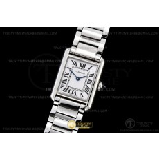 K11공장 까르띠에 탱크 머스트 스몰 스틸 화이트다이얼 브레이슬릿 CAR0549A - Cartier Tank Must Small SS/SS Wht K11 Sw Qtz