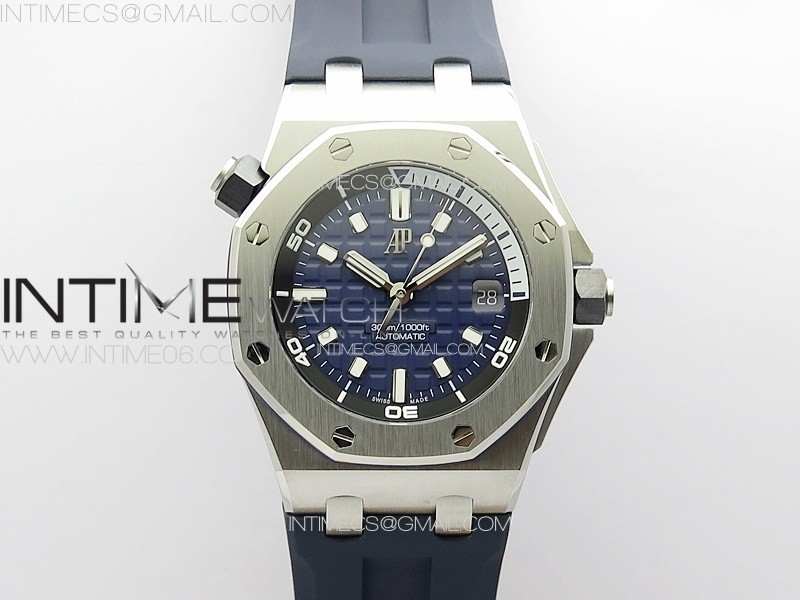 ZF공장 오데마피게 로얄오크 오프쇼어 다이버 15720 블루다이얼 러버스트랩 Royal Oak Offshore Diver 15720 ZF 1:1 Best Edition Blue Dial on Blue Rubber Strap A4308