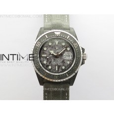 DIW공장 롤렉스 씨드웰러 카본다이얼 그레이나일론스트랩 Sea Dweller 43mm Carbon 'IRBIS' DIWF Best Edition Carbon Dial on Gray Nylon Strap A2824