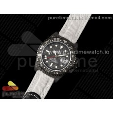 DIW공장 롤렉스 GMT마스터 커스텀 카본케이스 카본다이얼 화이트나일론스트랩 GMT Carbon DIWF Best Edition Black Carbon Dial on White Nylon Strap SA3285 CHS V2