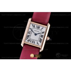 F1공장 까르띠에 탱크 머스트 스몰 로즈골드금통 핑크스트랩 Cartier Tank Must Small RG/LE Wht F1F Sw Qtz