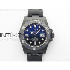 VS공장 롤렉스 서브마리너 DiW커스텀 블루그라데이션다이얼 브레이슬릿 Submariner DIW DLC Sandblasted VSF 1:1 Best Edition Black/Blue Dial on DLC Bracelet VS3135